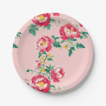 Pink and Red Peony Chinoiserie Floral