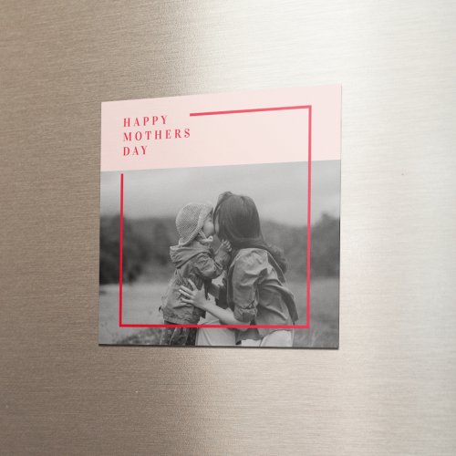  Pink and Red Photo Mothers Day Gift Magnet