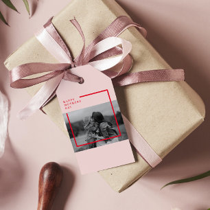  Pink and Red Photo Mother's Day Gift Tags