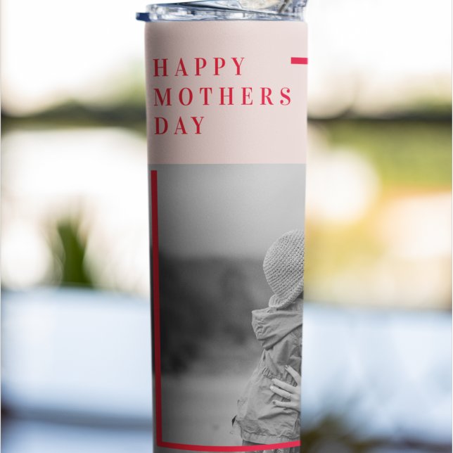  Pink and Red Photo Mother's Day Gift Thermal Tumbler (Creator Uploaded)