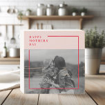 Pink and Red Photo Mother's Day Gift Wooden Box Sign<br><div class="desc">Show your appreciation for Mom with this personalized Pink and Red Photo Mother's Day Gift! Customize this special item with a cherished photo that captures your fondest memories together. Whether it's a family portrait, a candid moment, or a favorite snapshot, this thoughtful gift is sure to warm her heart. The...</div>
