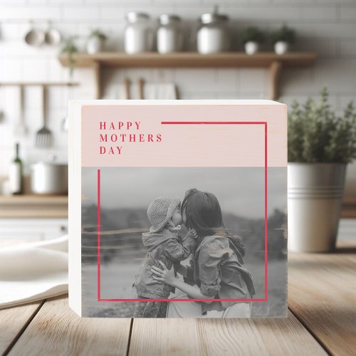  Pink and Red Photo Mothers Day Gift Wooden Box Sign