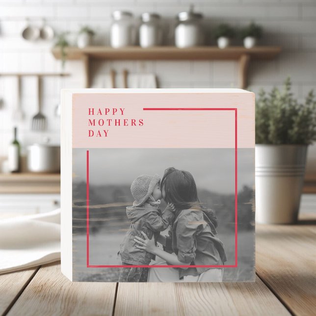 Pink and Red Photo Mother's Day Gift Wooden Box Sign (Creator Uploaded)