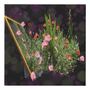 Pink And Red Poppy Popout Art, Faux Canvas Print