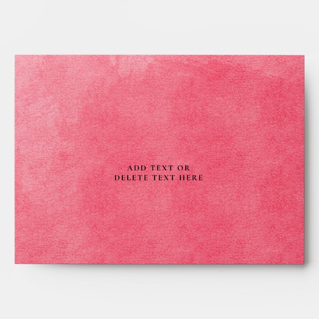 Pink and Red Poppy with Tulips Wedding Custom Envelope (Front)