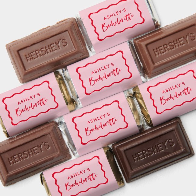 Pink and Red Retro Bachelorette Party Hershey's Miniatures (Assorted)