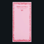 Pink and Red Retro Hand Drawn Couple Stationery Magnetic Notepad<br><div class="desc">Pink and Red Retro Hand Drawn Couple Stationery Note Card</div>