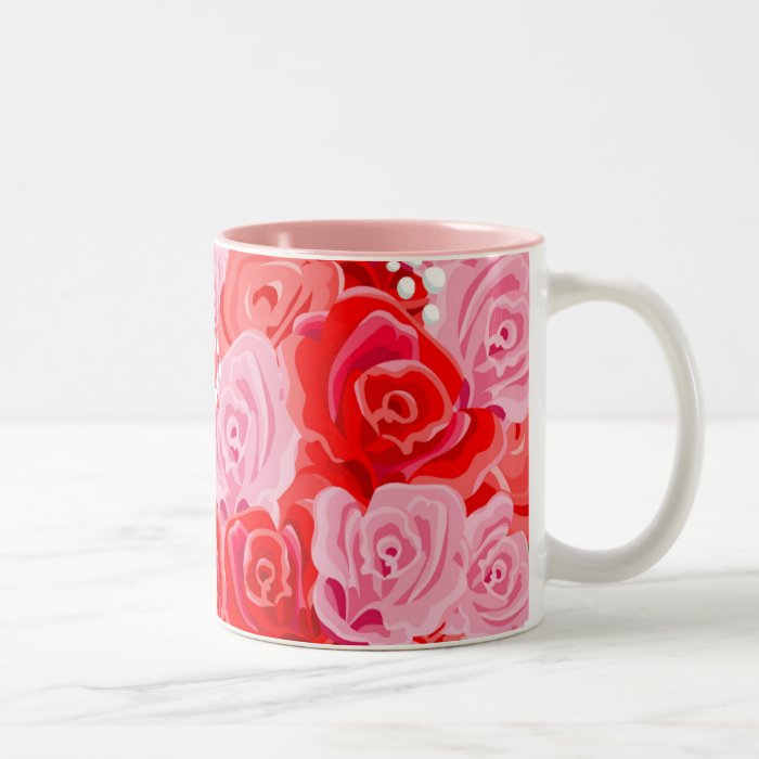 Pink and Red Roses Mug
