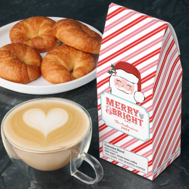Pink and Red Santa | Merry & Bright Roasted Coffee (Breakfast)