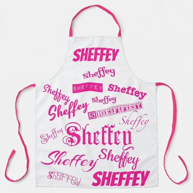 Pink and Red Sheffey Apron (Front)