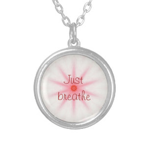 Pink and Red Star Just Breathe Necklace