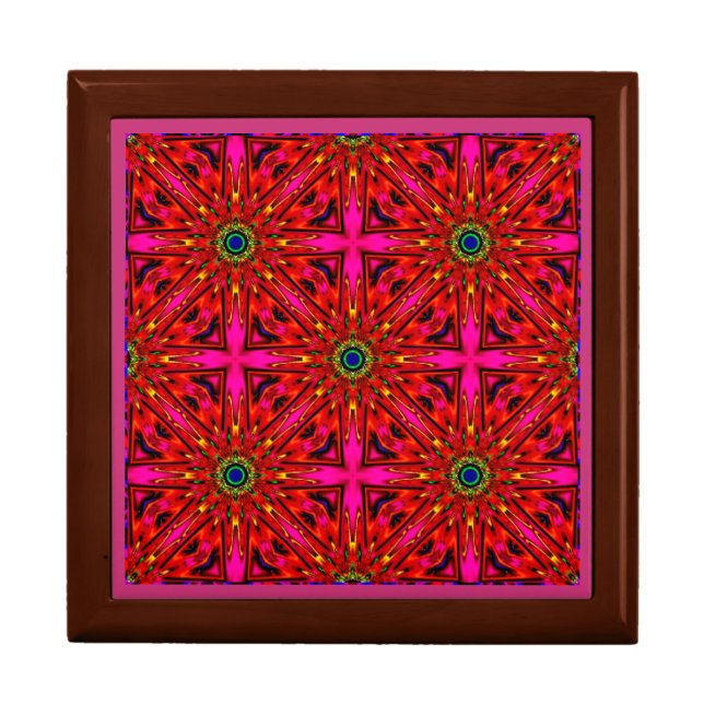 ~ Pink and Red Stars Fractal ~  Gift Box (Front)