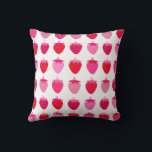 Pink And Red Strawberries Throw Pillow<br><div class="desc">Pink And Red Strawberries.</div>