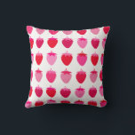 Pink And Red Strawberries Throw Pillow<br><div class="desc">Pink And Red Strawberries.</div>