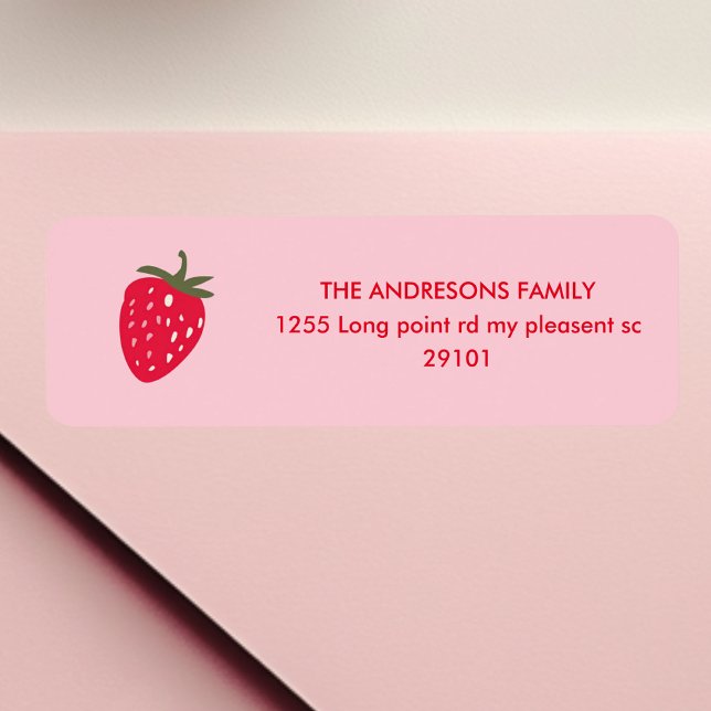 Pink and Red Strawberry Label (Creator Uploaded)
