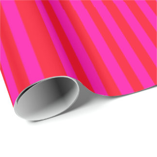 Pink and Red Stripe Goth Wrapping Paper