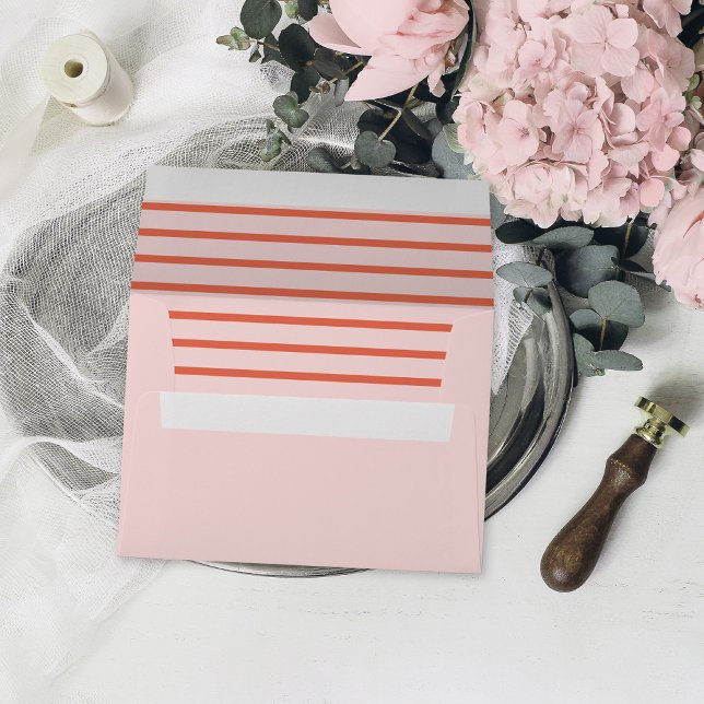 Pink and Red Stripe Pattern Envelope (Creator Uploaded)