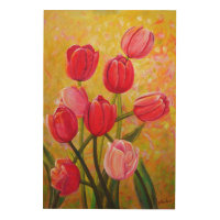  Pink and Red Tulips Painting  