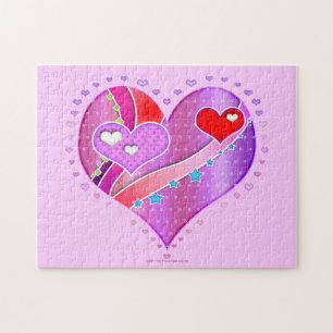Pink and Red Valentine Heart Puzzle