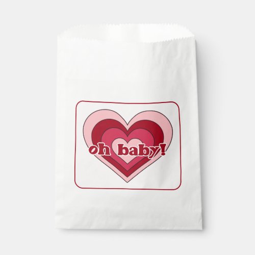 Pink and Red Valentines Day Baby Shower Bags