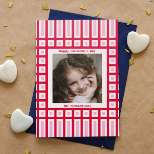 Pink and Red Valentine's Day Letterpress Photo Cards