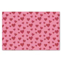 Pink and Red Valentines Love Hearts Decoupage Tissue Paper