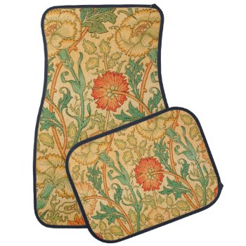 Pink And Rose By William Morris Car Floor Mat by colorfulworld at Zazzle