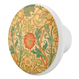 Pink and Rose by William Morris Ceramic Knob