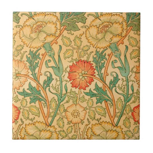 Pink and Rose by William Morris  Ceramic Tile