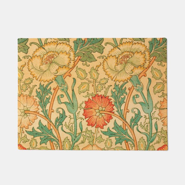 Pink and Rose by William Morris Doormat (Front)