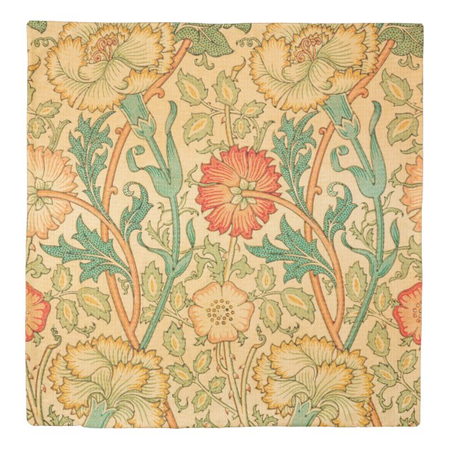 Pink and Rose by William Morris Duvet Cover (Front)