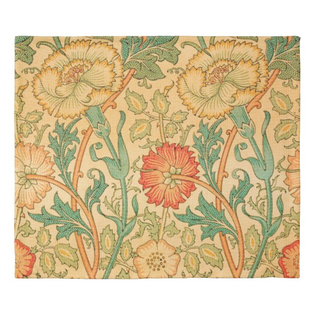 Pink and Rose by William Morris Duvet Cover (Front)