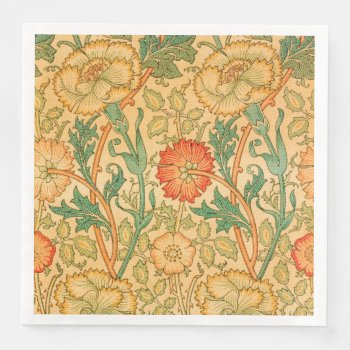 Pink And Rose By William Morris Paper Dinner Napkins by colorfulworld at Zazzle