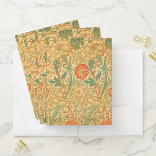 Pink and Rose by William Morris Pocket Folder