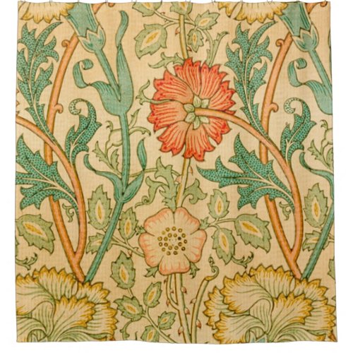 Pink And Rose By William Morris Shower Curtain