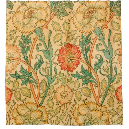 Pink and Rose by William Morris Shower Curtain