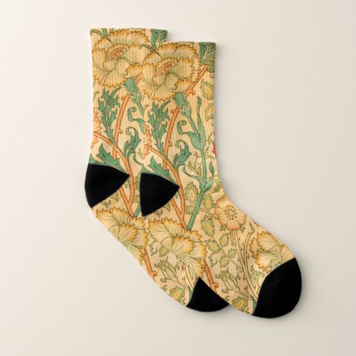 Pink and Rose by William Morris Socks