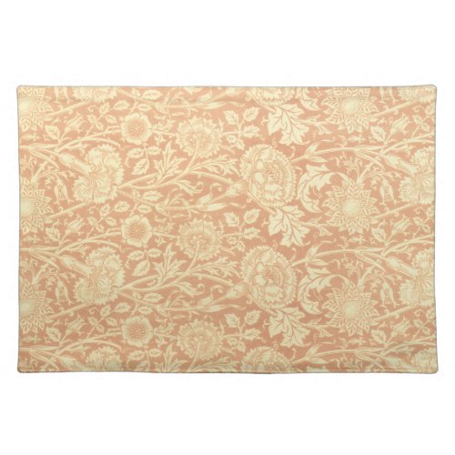 Pink and Rose by William Morris Vintage Flowers Cloth Placemat