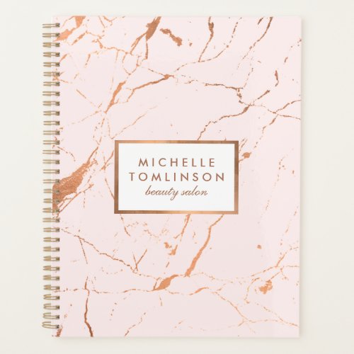 Pink and Rose Gold Marble Appointment Book Planner