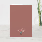 Pink and Rose Gold Watercolor Christmas Tree Holiday Card (Back)