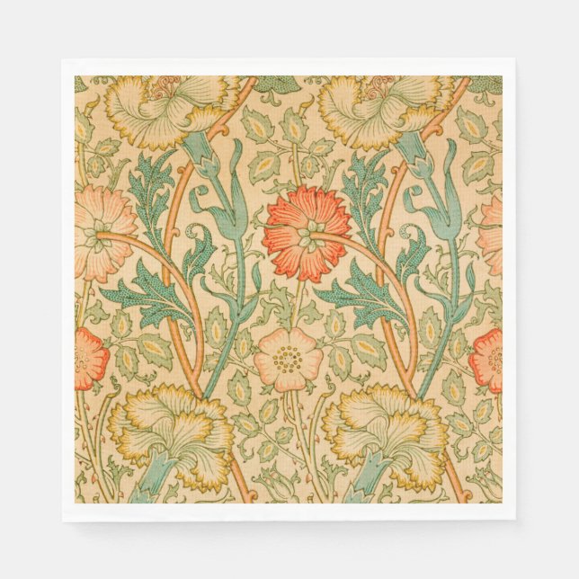 Pink and Rose Pattern (by William Morris) Napkins (Front)