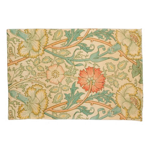 Pink and Rose Pattern by William Morris Pillow Case