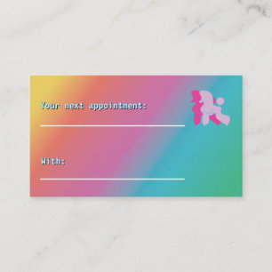 Pink and Rose Poodle Appointment Reminder  Business Card