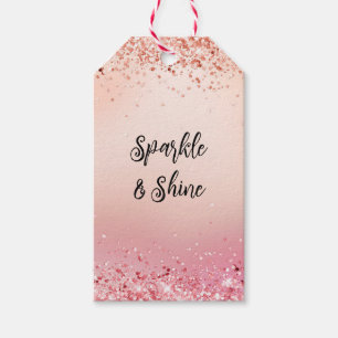 Pink and Rose Sparkle Ombre Gift Tags