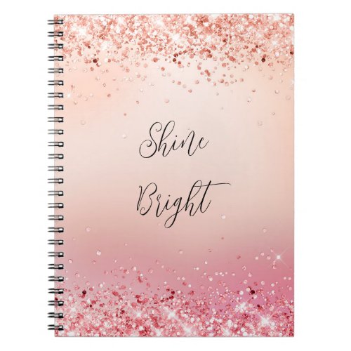 Pink and Rose Sparkle Ombre   Notebook