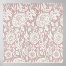 Pink and Rose William Morris Art Print Poster