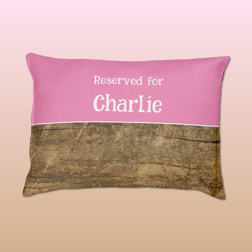 Pink and rustic brown reserved for name pet bed