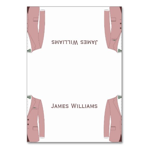 Pink And Sage Gay Wedding Place Setting Cards