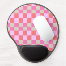 Pink and Sand Beige Retro Checkerboard Pattern