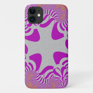 Pink and Silver Cross iPhone 11 Case